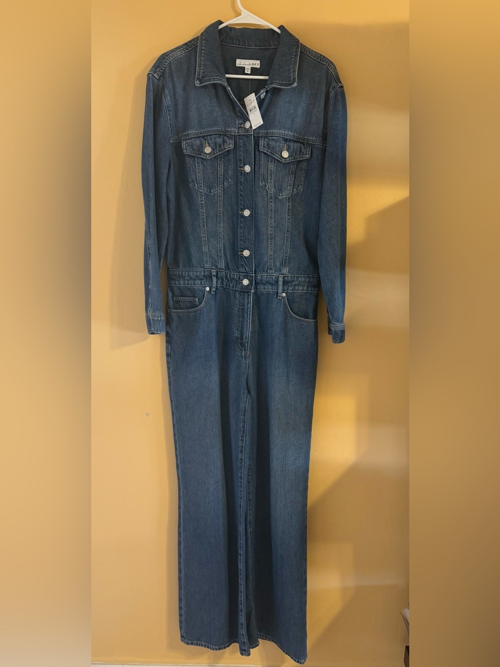 LOFT Denim Jumpsuit Size 8